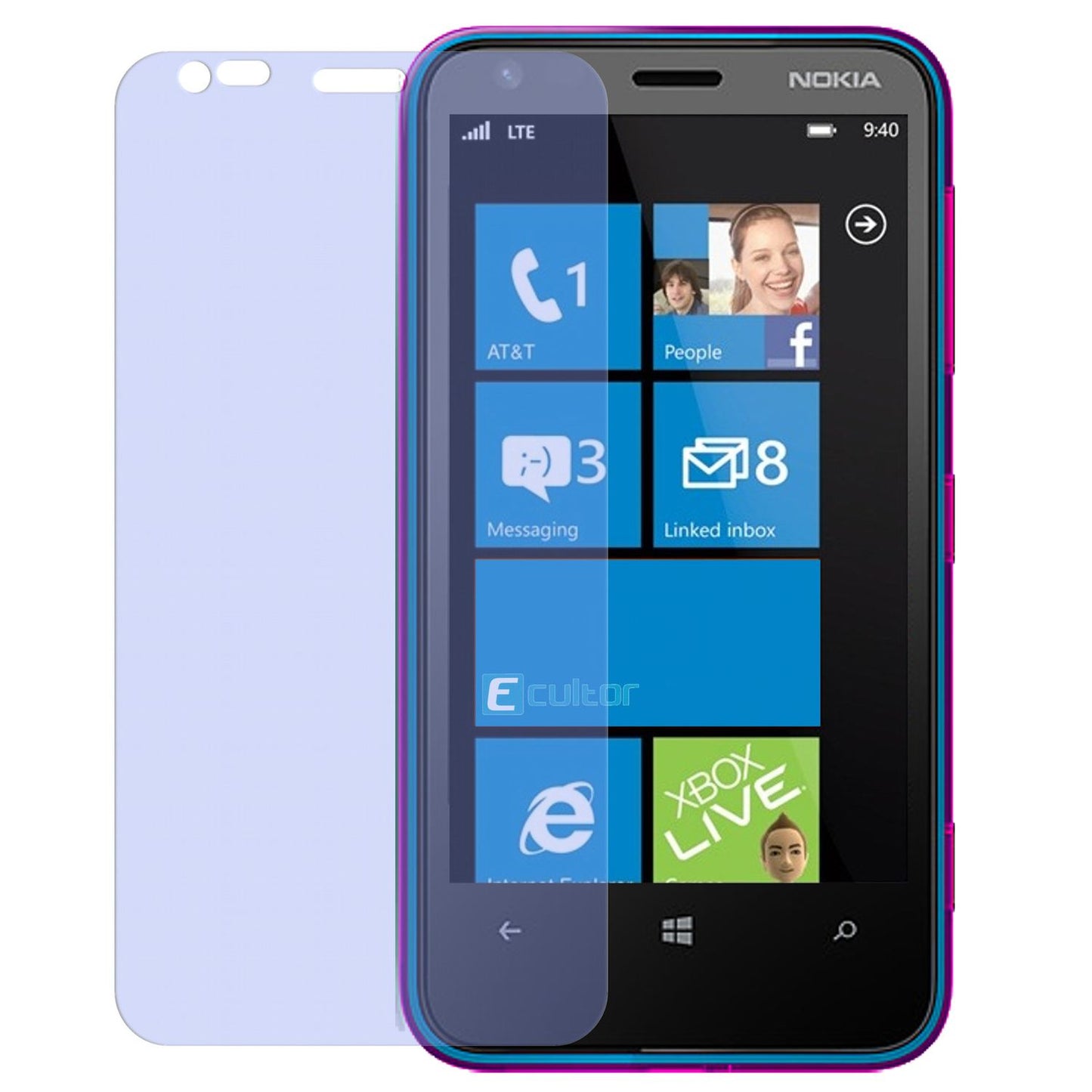 2x Schutzfolie matt für Lumia 620 Nokia Display-Schutzfolie