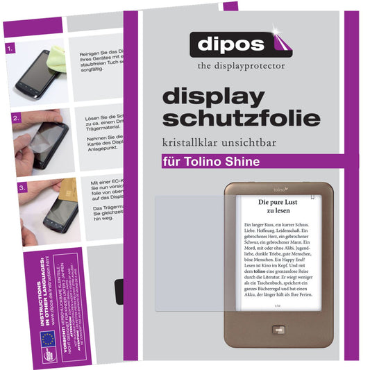 2x Schutzfolie klar für Shine Tolino Display-Schutzfolie