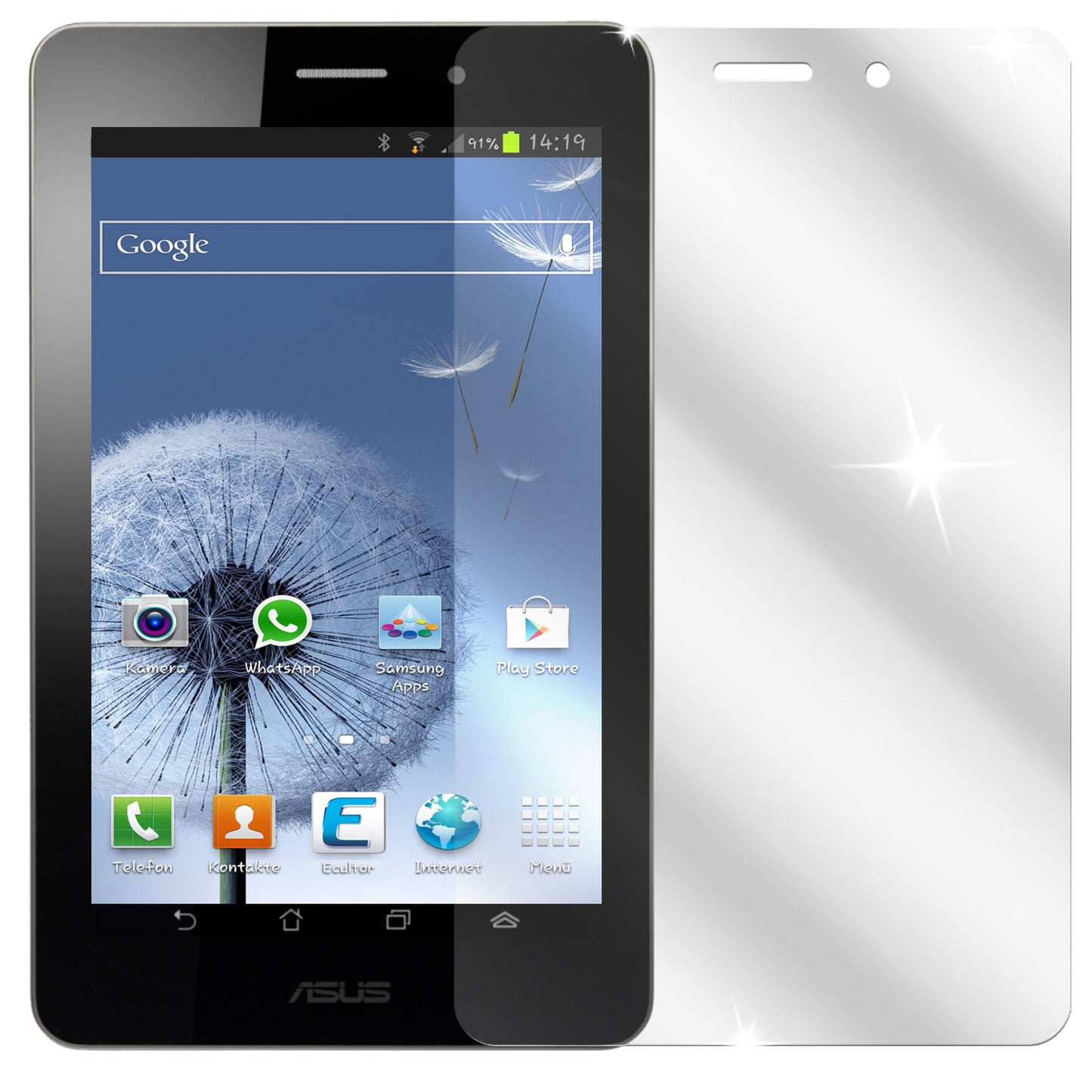 2x Schutzfolie klar für Fonepad Asus Display-Schutzfolie
