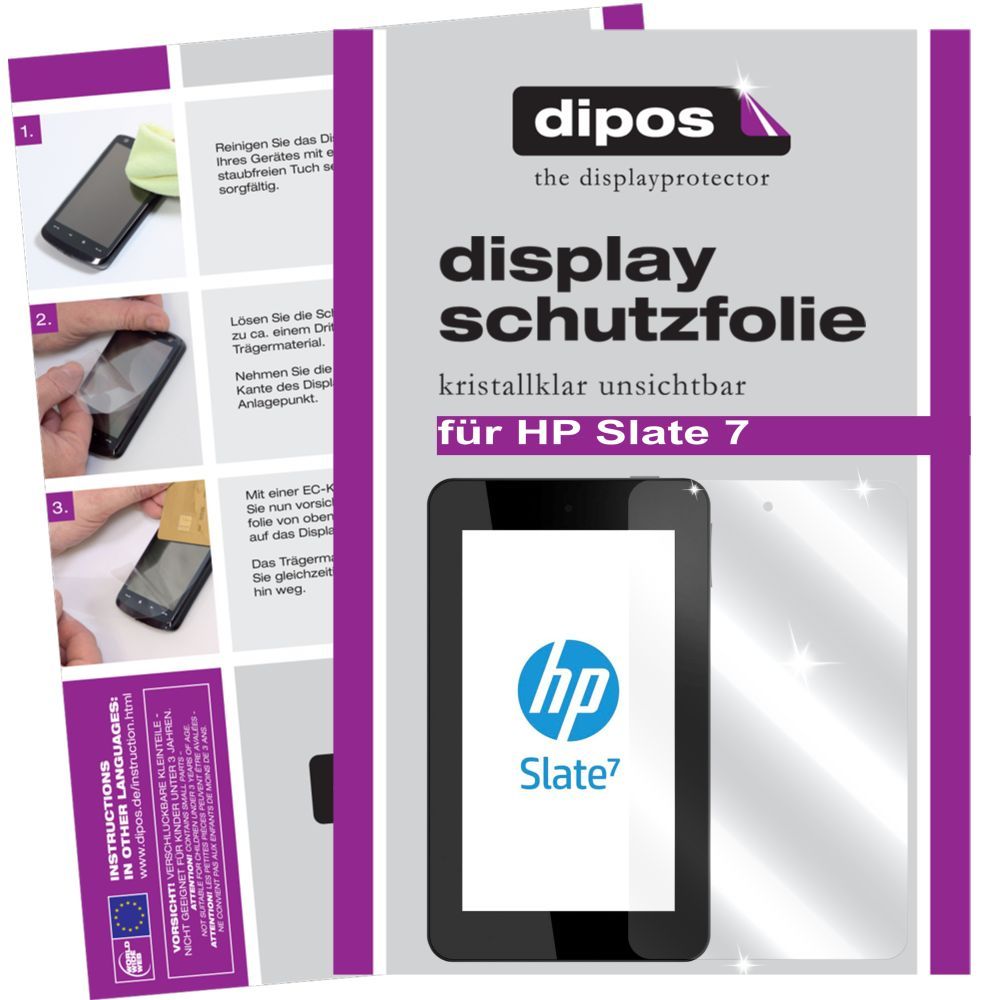 2x Schutzfolie klar für Slate 7 HP Display-Schutzfolie