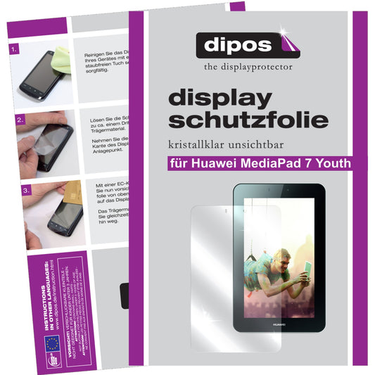 2x Schutzfolie klar für Mediapad 7 Youth Huawei Display-Schutzfolie