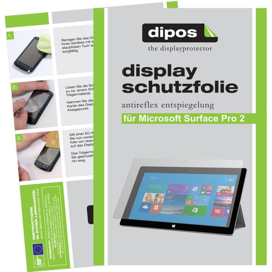 2x Schutzfolie matt für Surface Pro 2 Microsoft Display-Schutzfolie