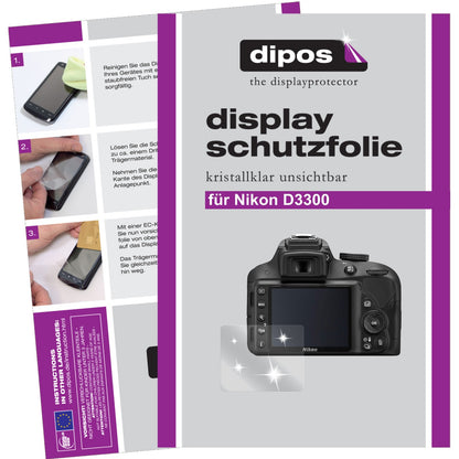 6x Schutzfolie klar für D3300 Nikon Display-Schutzfolie