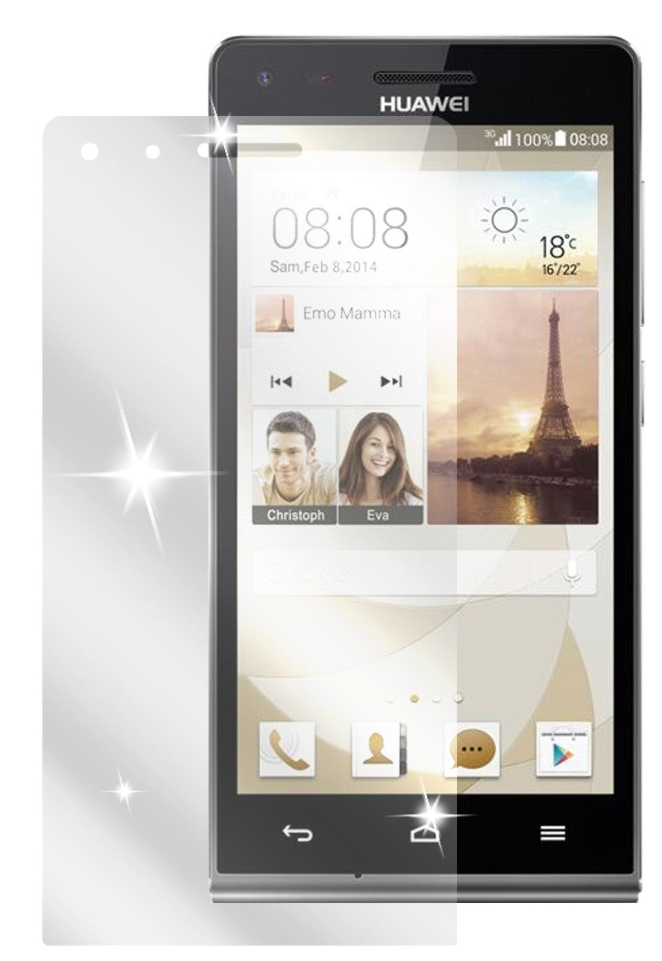 6x Schutzfolie klar für Ascend G6 Huawei Display-Schutzfolie