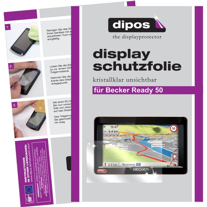 3x Schutzfolie klar für Ready 50 Becker Display-Schutzfolie
