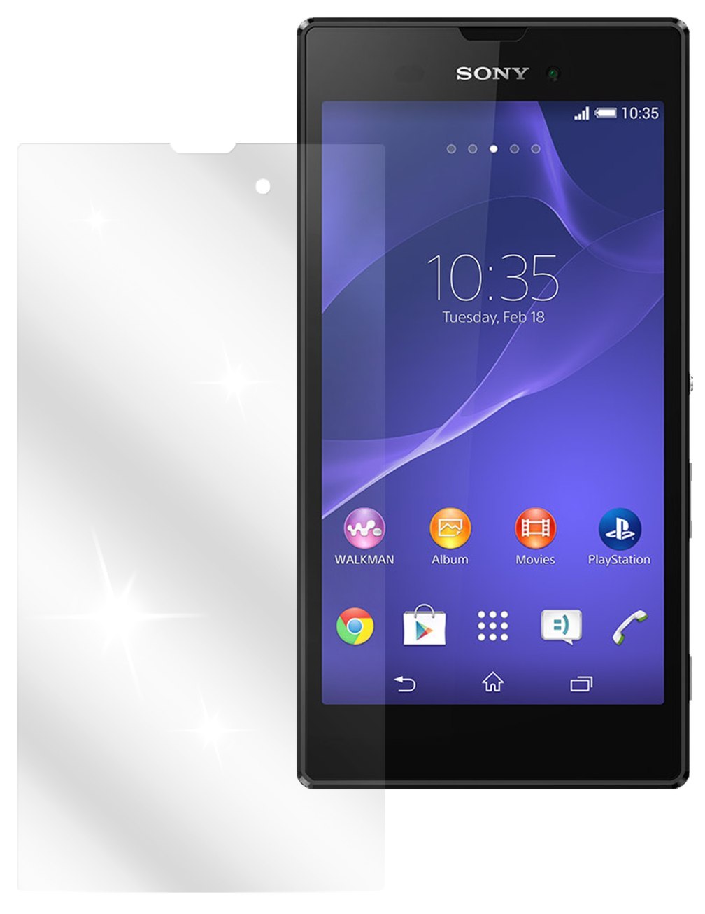 6x Schutzfolie klar für Xperia T3 / Xperia Style Sony Display-Schutzfolie