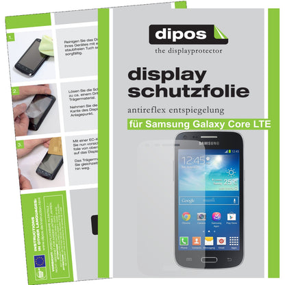 6x Schutzfolie matt für Galaxy Core LTE Samsung Display-Schutzfolie