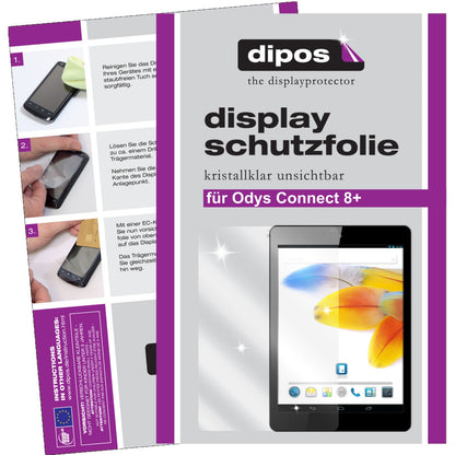 3x Schutzfolie klar für Connect 8+ 7,9 Zoll Odys Display-Schutzfolie