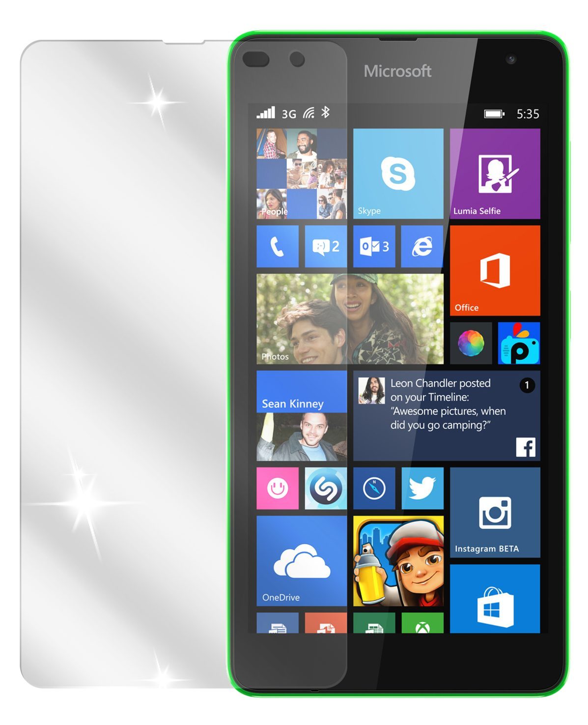 6x Schutzfolie klar für Lumia 535 Nokia Display-Schutzfolie
