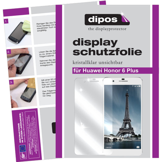 6x Schutzfolie klar für Honor 6 Plus Huawei Display-Schutzfolie