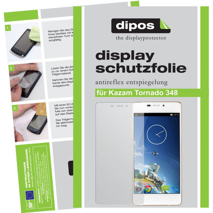 2x Schutzfolie matt für Tornado 348 Kazam Display-Schutzfolie
