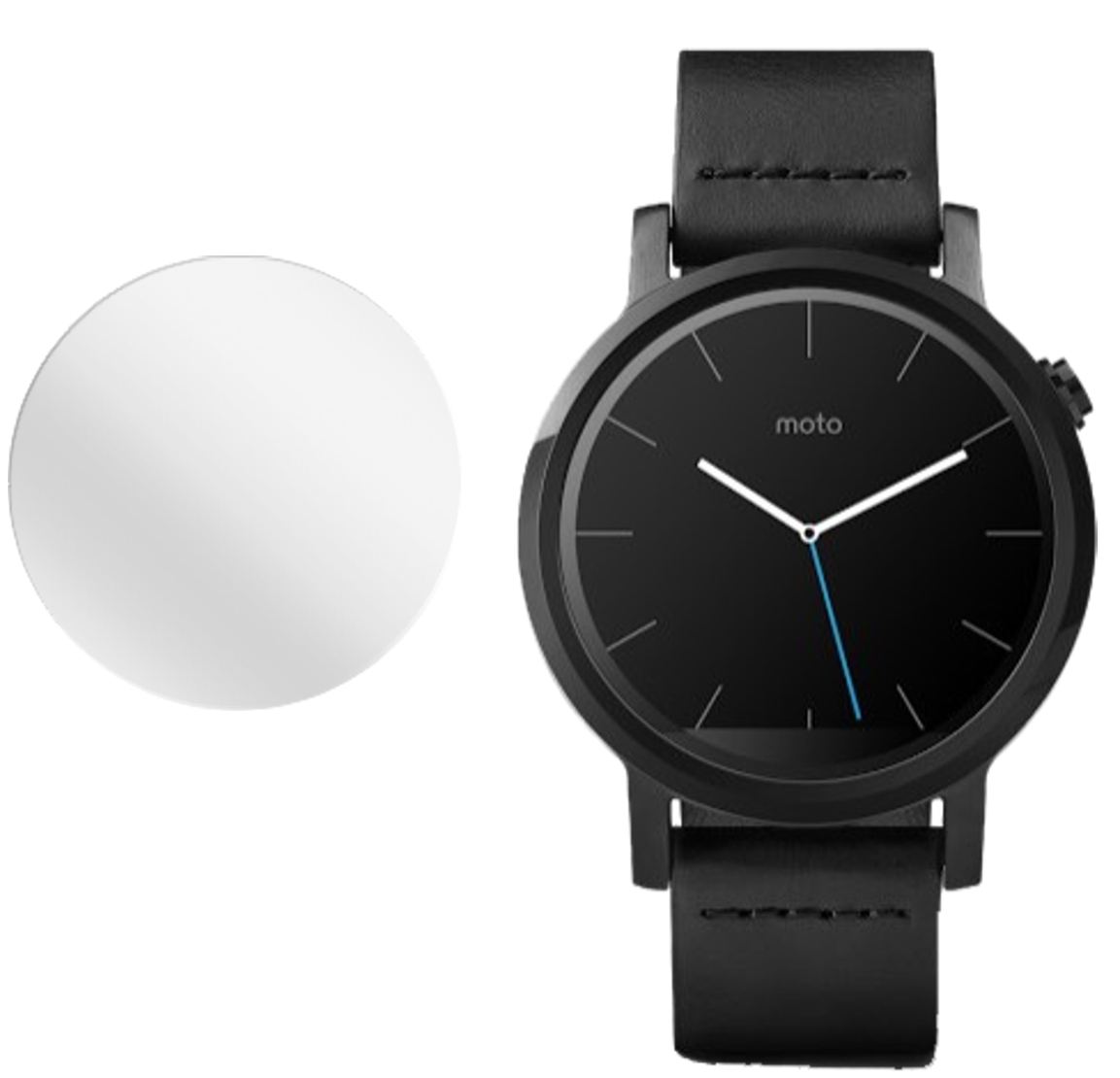 2x Schutzfolie klar für Moto 360 42mm (2. Gen.) Motorola Display-Schutzfolie