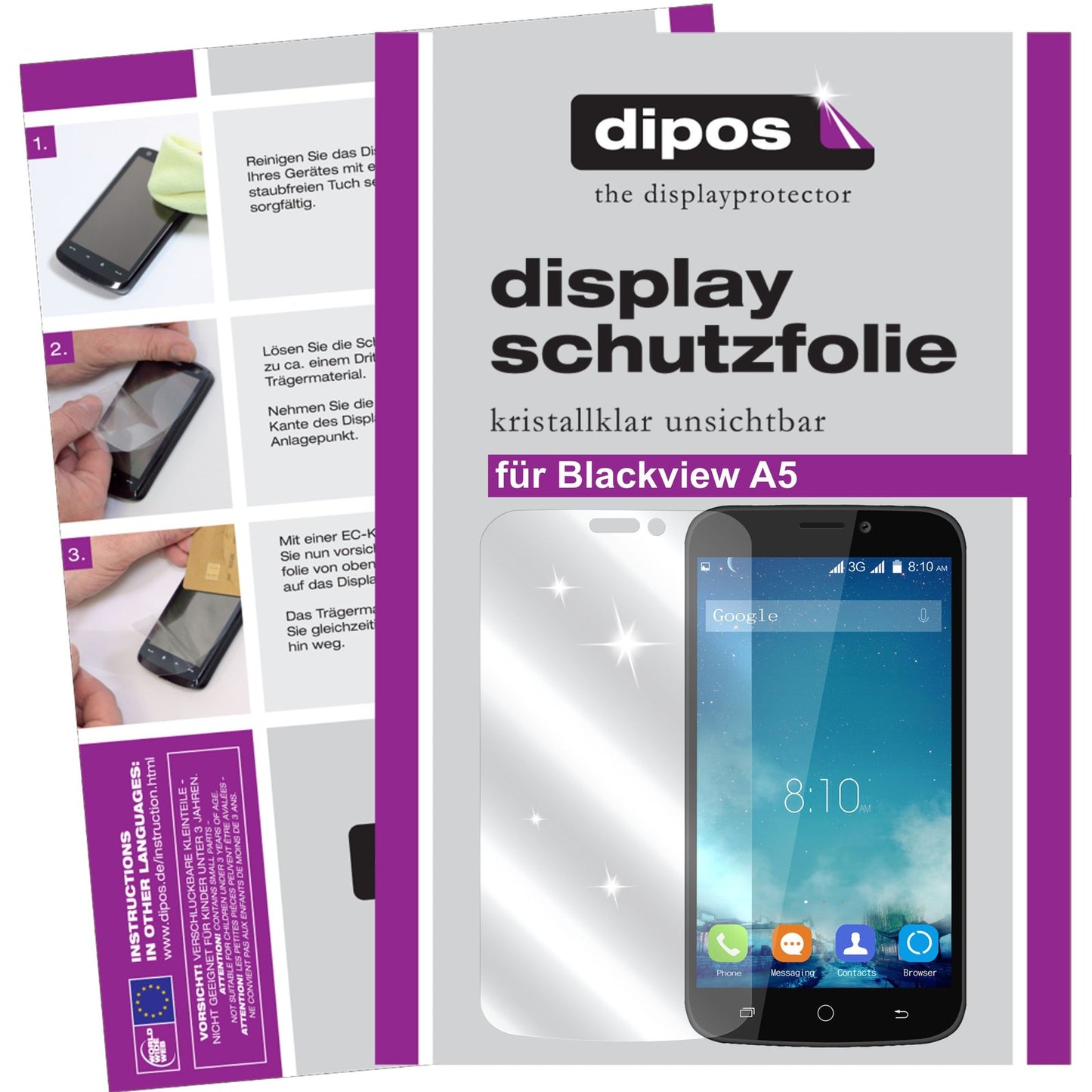 2x Schutzfolie klar für Blackview A5 Display-Schutzfolie