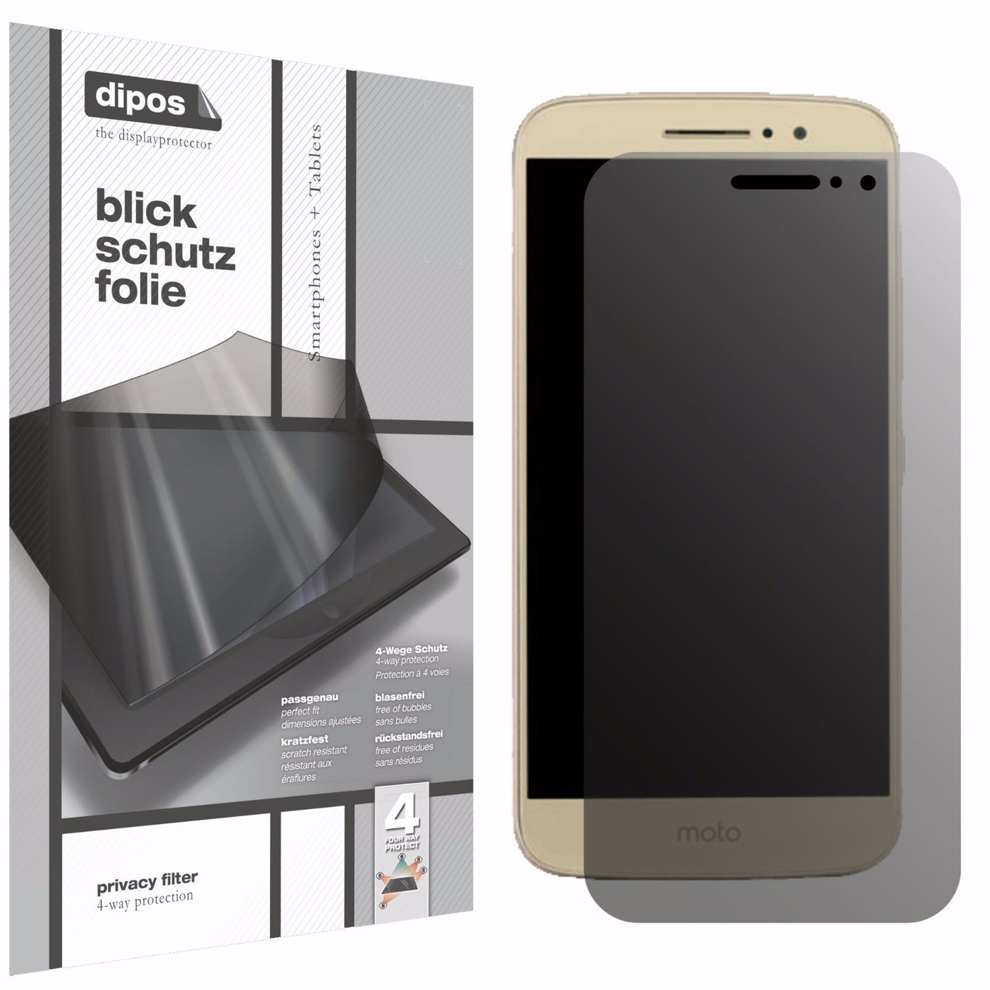Blickschutzfolie für Lenovo Moto M XT1662 (5,5 Zoll) matt Schutzfolie Privacy