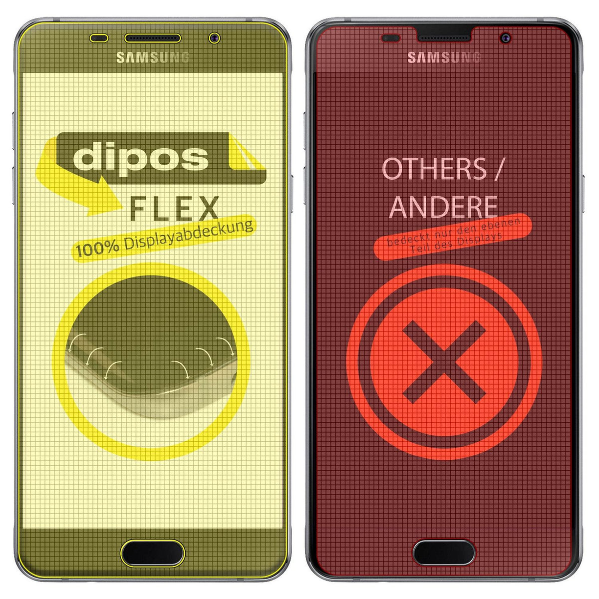 3x 3D Full Cover Schutzfolie für Samsung Galaxy A3 2016