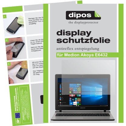 2x Schutzfolie matt für Medion Akoya E6432 Display-Schutzfolie
