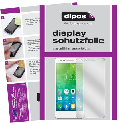 Klare Displayschutzfolie von dipos passend für Lenovo C2, präziser Zuschnitt und blasenfrei montiert