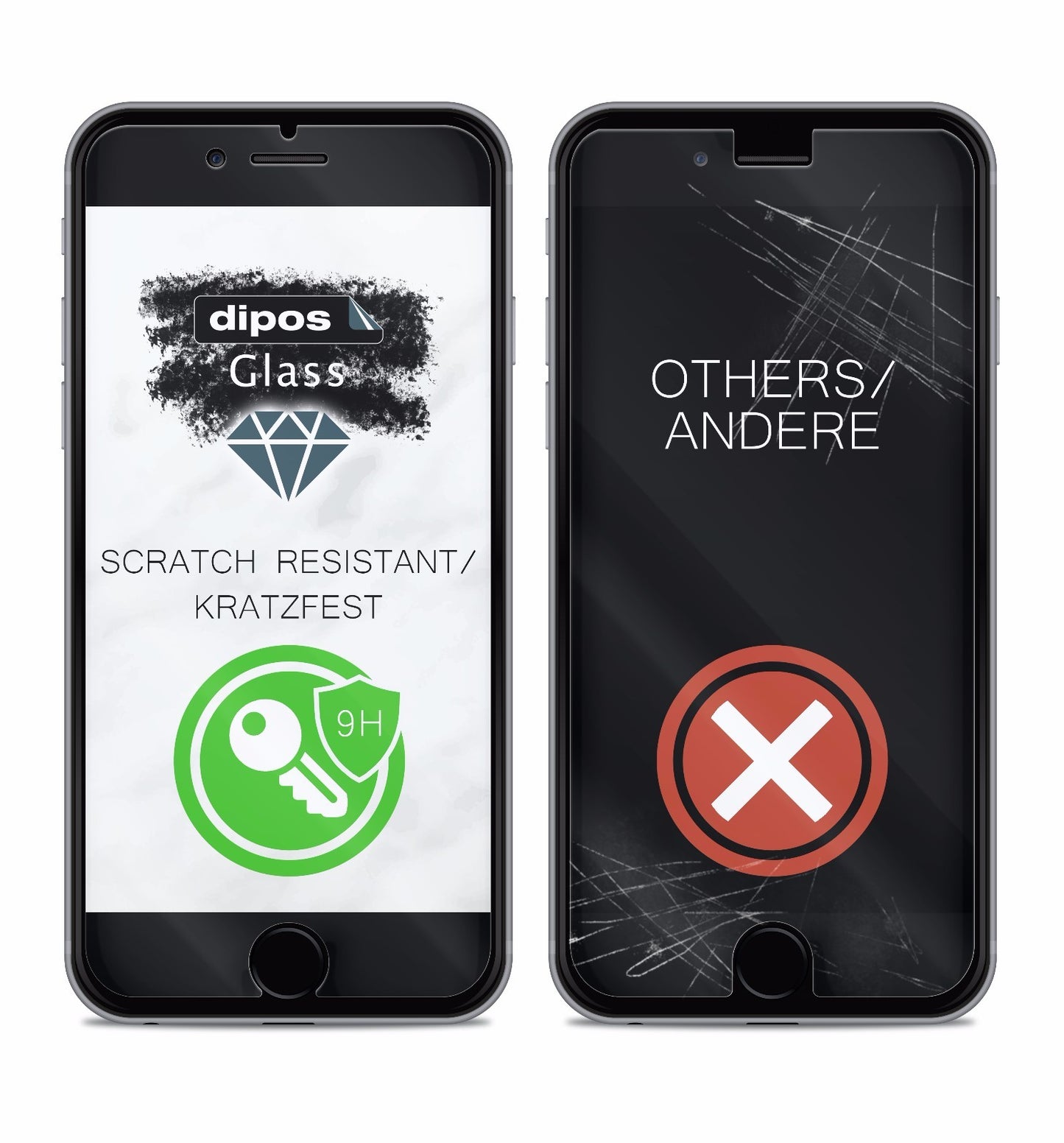 dipos Displayschutz für Alcatel Pixi 4, transparente Oberfläche, perfekte Passform auch für die Rundungen