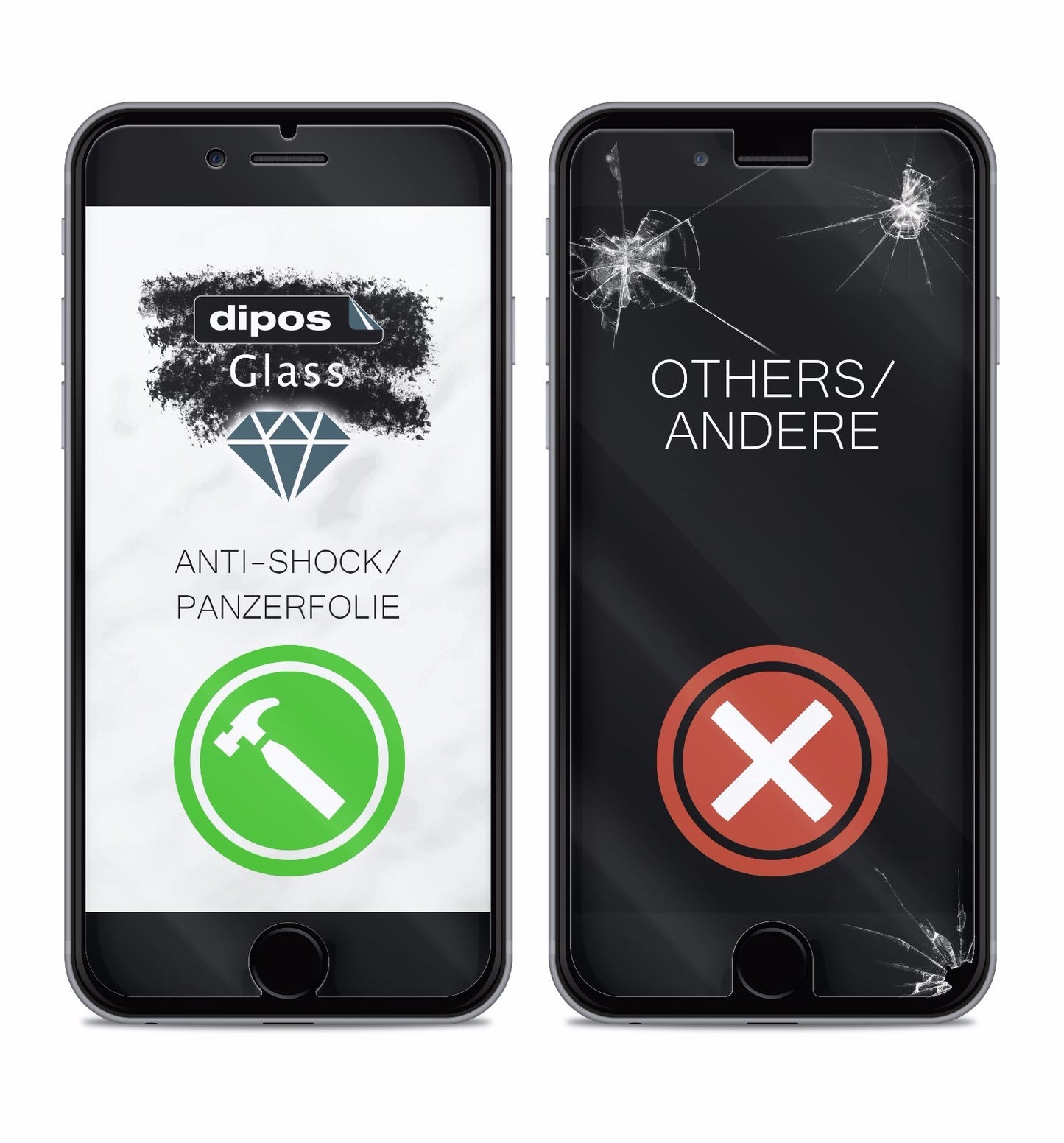 Schutz gegen Kratzer auf dem Alcatel Pixi 4 Glas durch Schlüssel, Stöße gegen die Tischkante oder Stürze