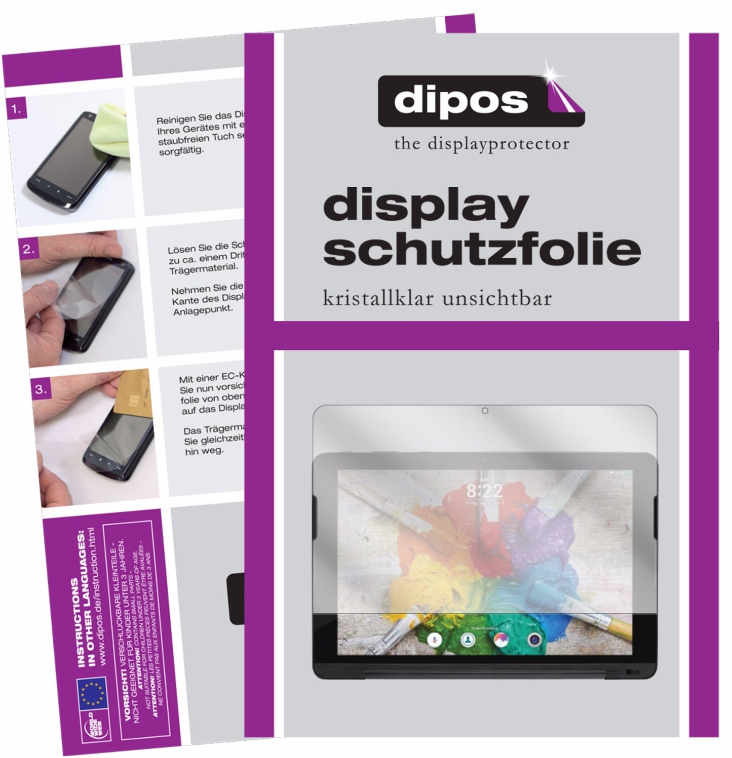2x Schutzfolie klar für LG G Pad 3 10.1 Display-Schutzfolie