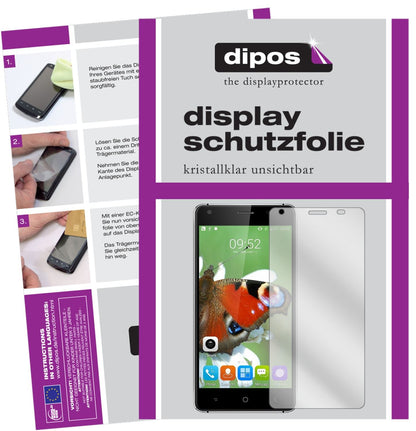 Klare Displayschutzfolie von dipos passend für Landvo XM200 Pro, präziser Zuschnitt und blasenfrei montiert