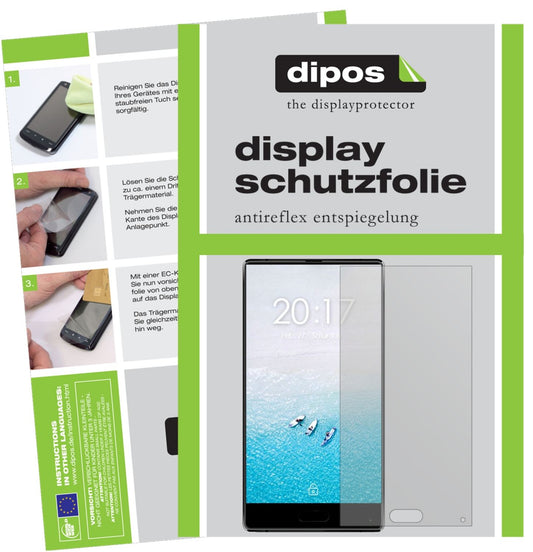 Matte Displayschutzfolie von dipos passend für Ulefone F1, präziser Zuschnitt und blasenfrei montiert