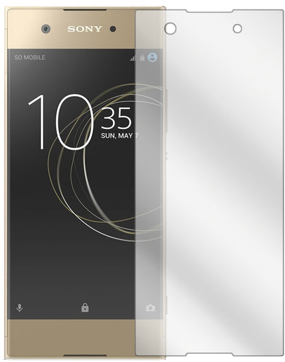 SonyXperia XA1 mit aufgebrachter dipos Displayschutzfolie, glasklare Darstellung ohne Einschränkungen