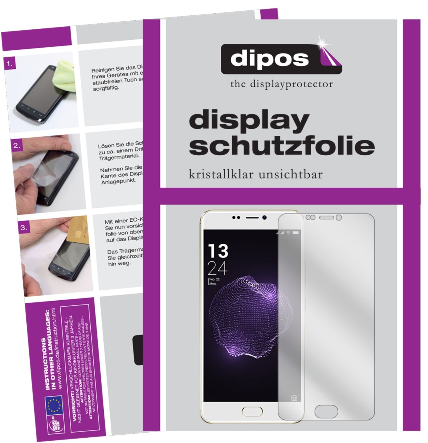 Klare Displayschutzfolie von dipos passend für Allview X4 Soul Style, präziser Zuschnitt und blasenfrei montiert