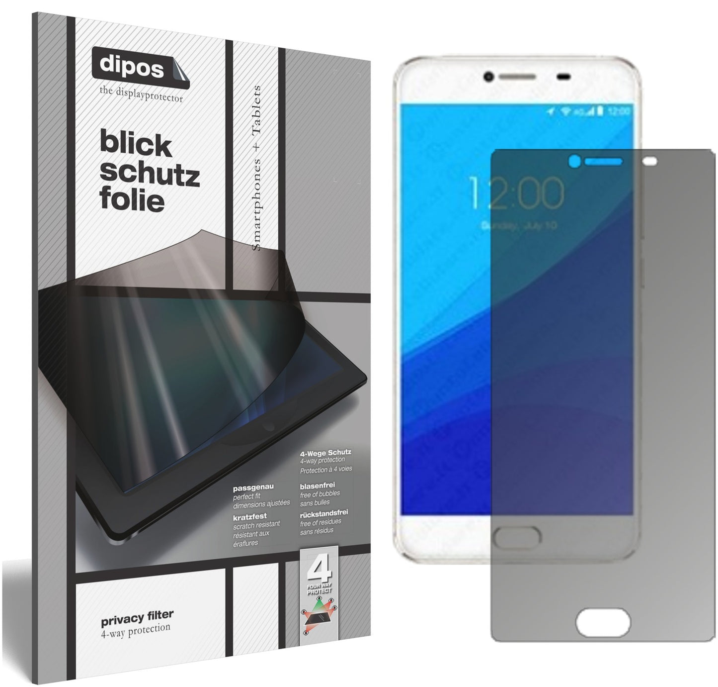 Blickschutzfolie für Umidigi Z Pro matt Schutzfolie Privacy