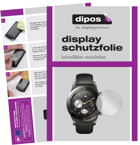 6x Schutzfolie klar für Huawei Watch 2 Classic Display-Schutzfolie
