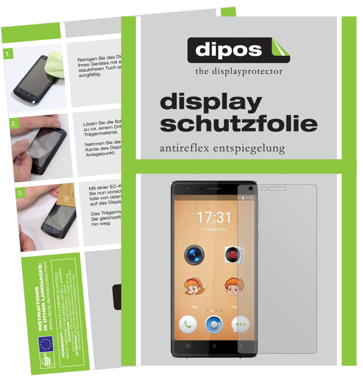 2x Schutzfolie matt für Oukitel K4000 Lite Display-Schutzfolie