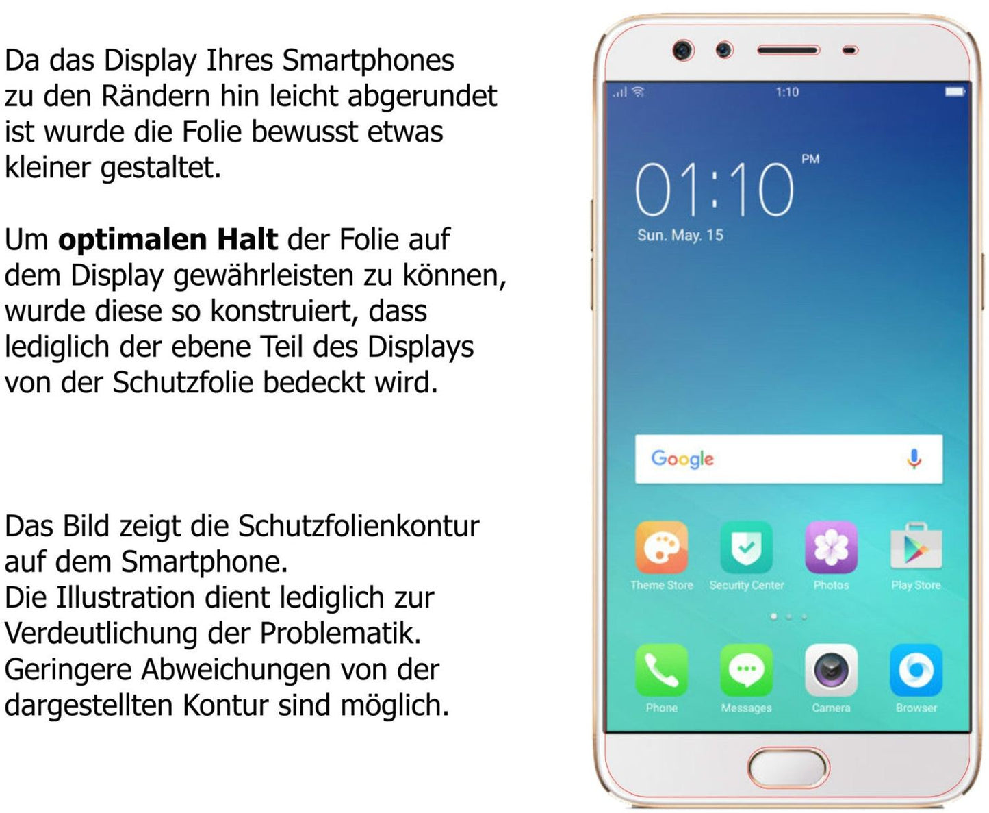 2x 9H Schutzfolie für Oppo F3 Plus Panzerfolie