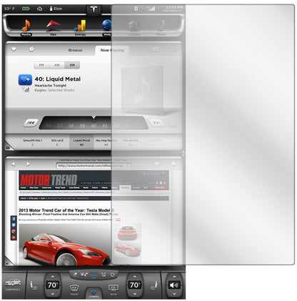 2x Schutzfolie klar für Tesla Model S Display Display-Schutzfolie
