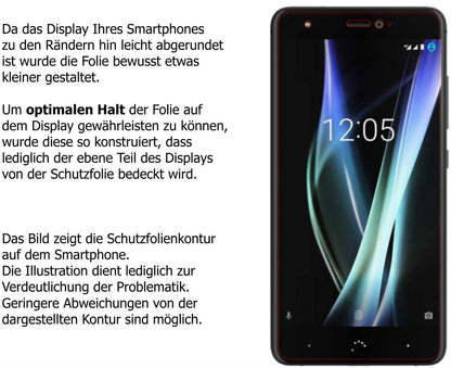 2x 9H Schutzfolie für BQ Aquaris X Panzerfolie