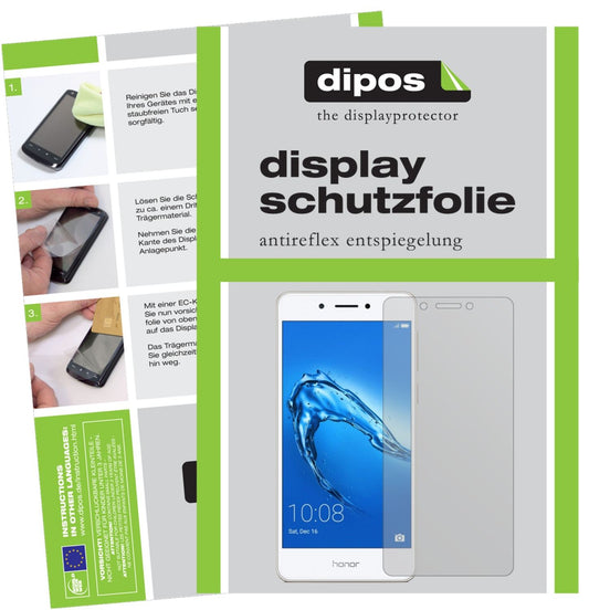 Matte Displayschutzfolie von dipos passend für Huawei Honor 6C, präziser Zuschnitt und blasenfrei montiert