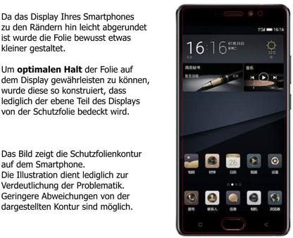 2x 9H Schutzfolie matt für Gionee M6S Plus Panzerfolie