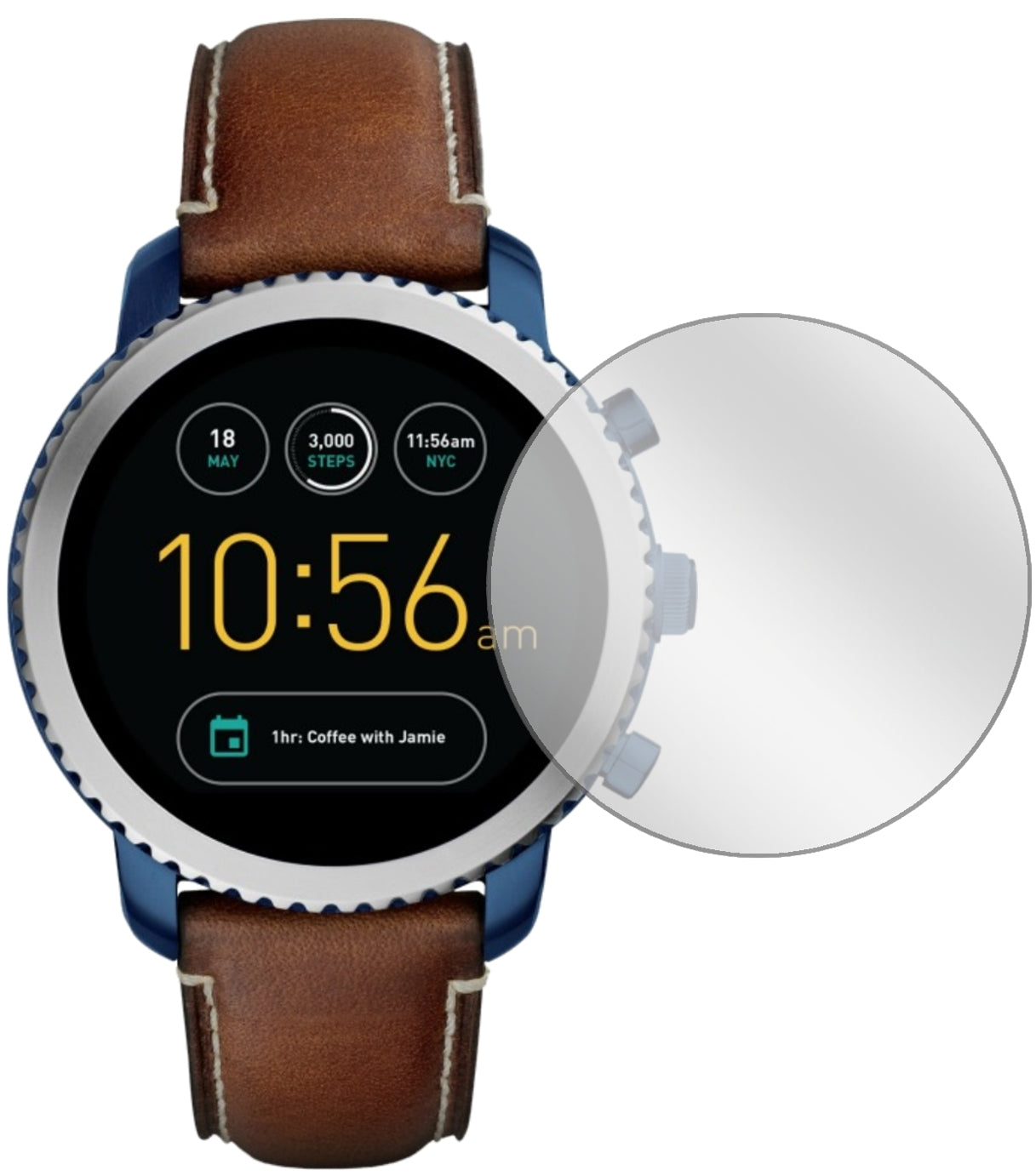 6x Schutzfolie klar für Fossil Q Explorist Display-Schutzfolie