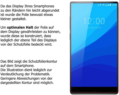 2x 9H Schutzfolie matt für Umidigi Crystal Panzerfolie