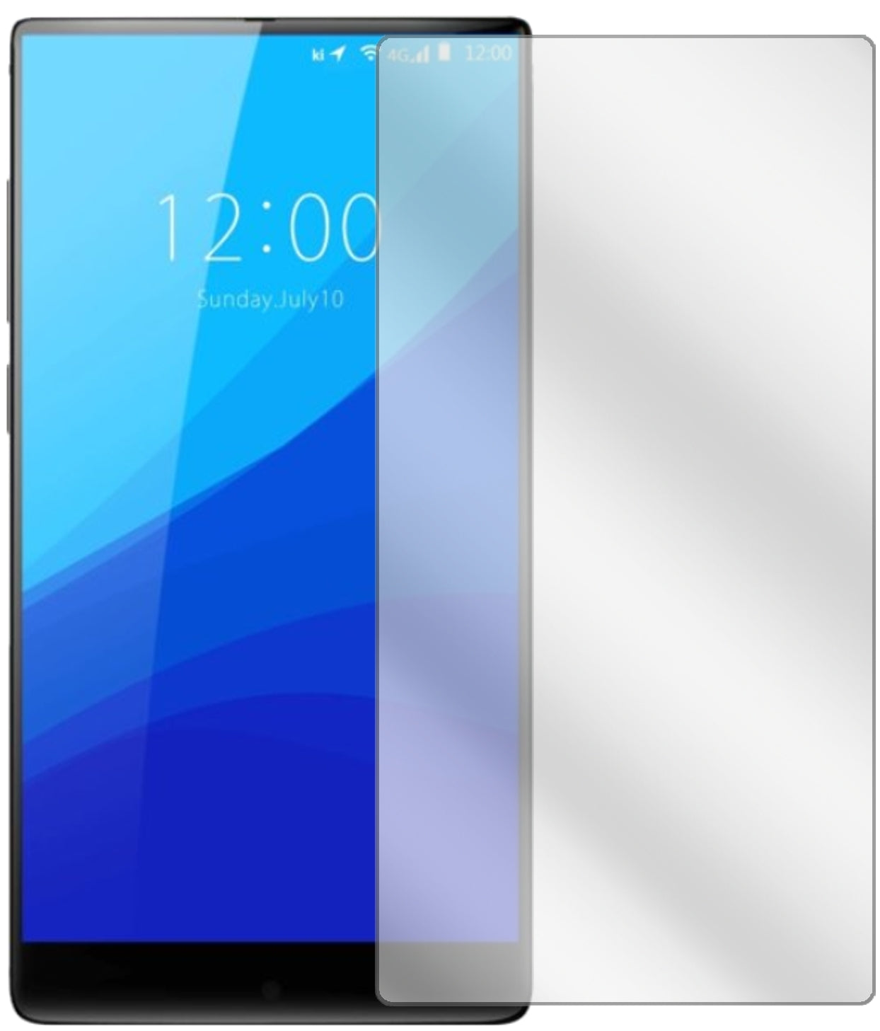 UmidigiCrystal Plus mit aufgebrachter dipos Displayschutzfolie, glasklare Darstellung ohne Einschränkungen
