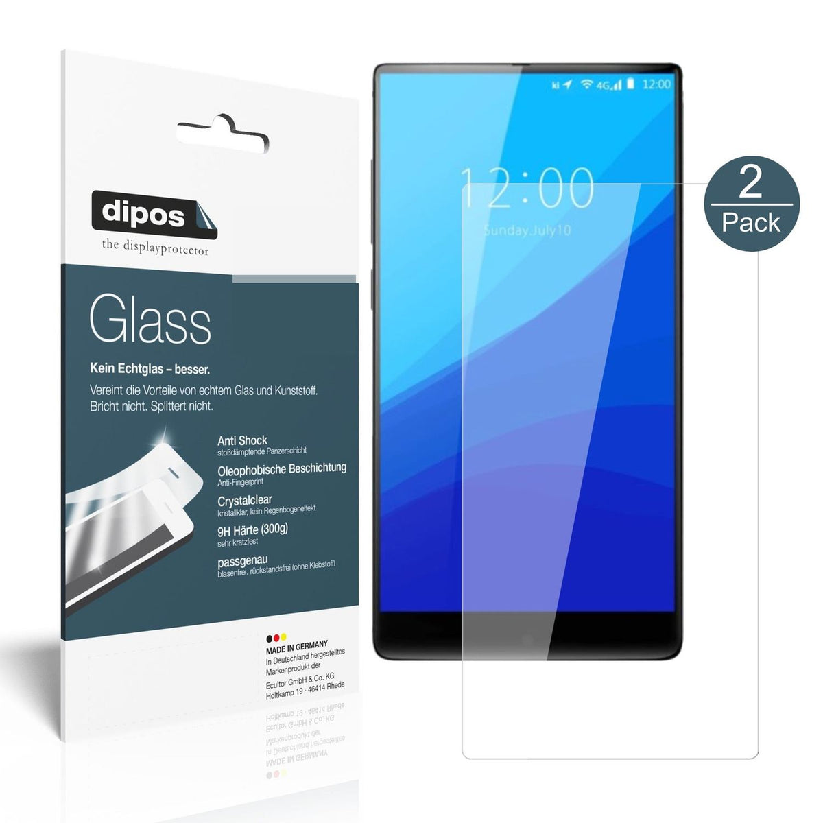 2x 9H Schutzfolie für Umidigi Crystal Plus Panzerfolie