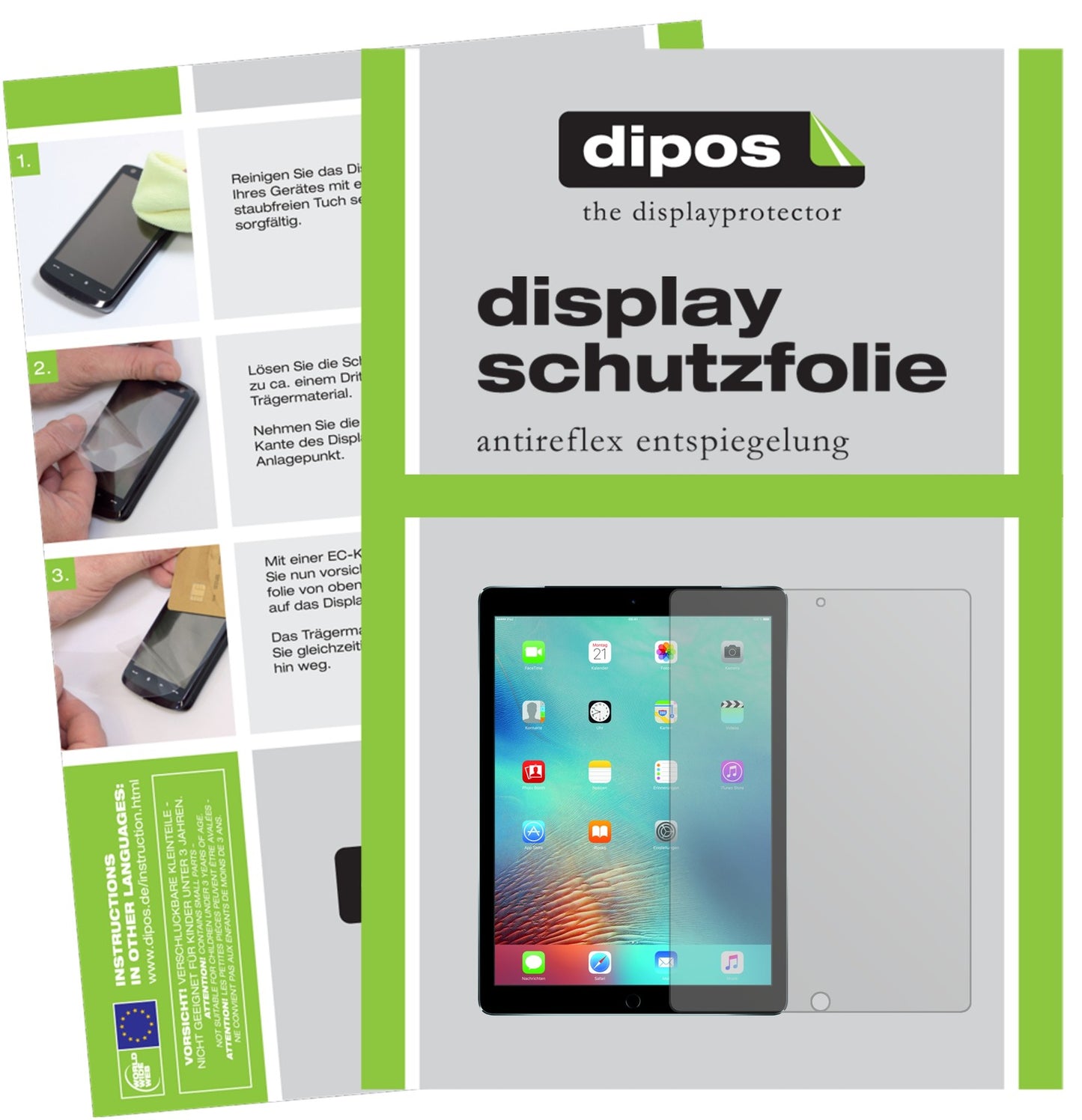 2x Schutzfolie matt für Apple iPad Pro 12,9 Zoll Display-Schutzfolie