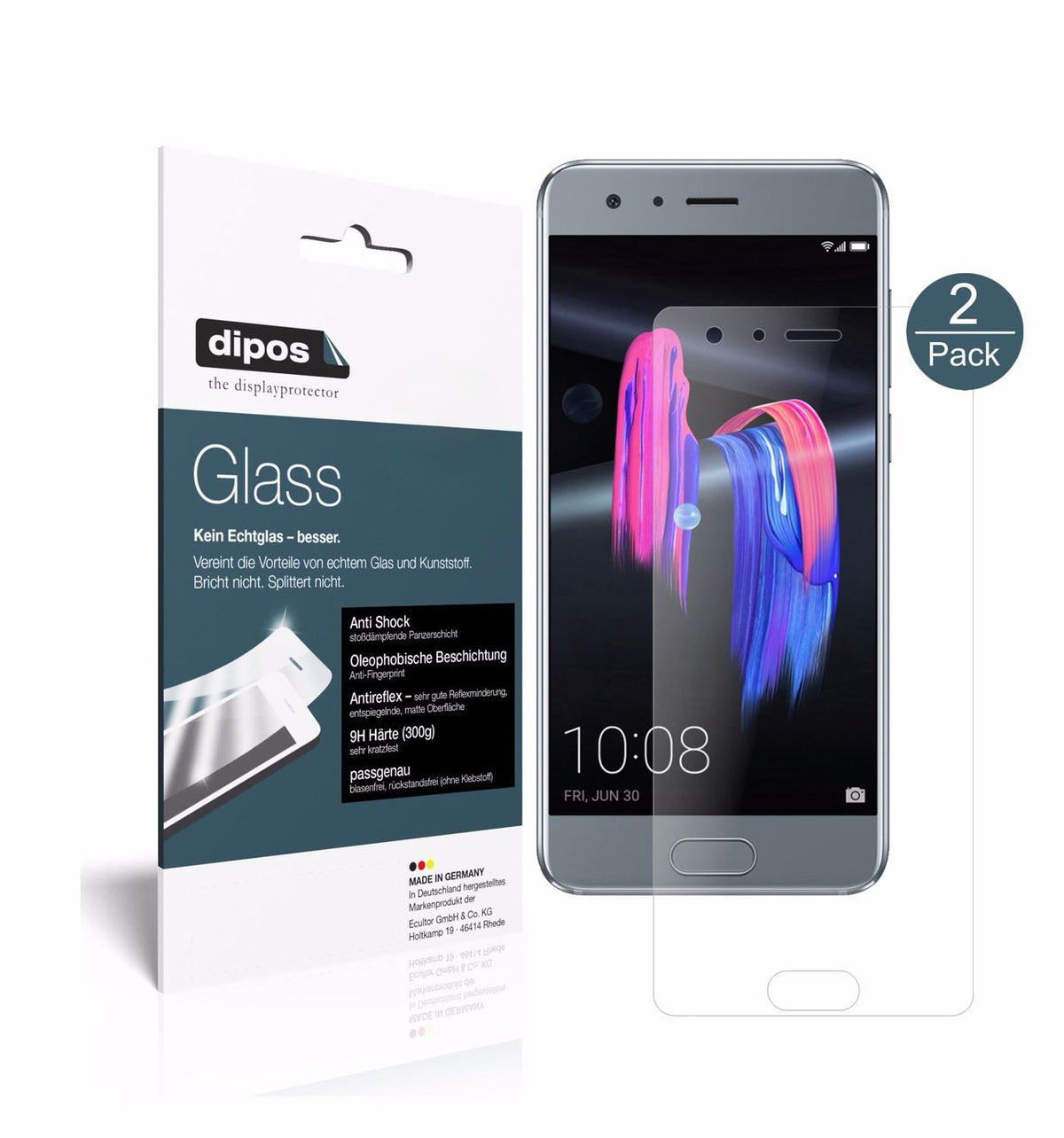 2x 9H Schutzfolie matt für Huawei Honor 9 Panzerfolie