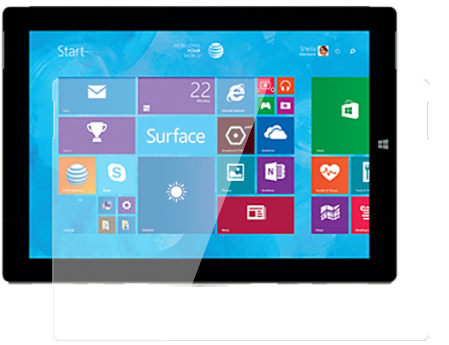 2x 9H Schutzfolie für Microsoft Surface 3 (10,8 Zoll) Panzerfolie