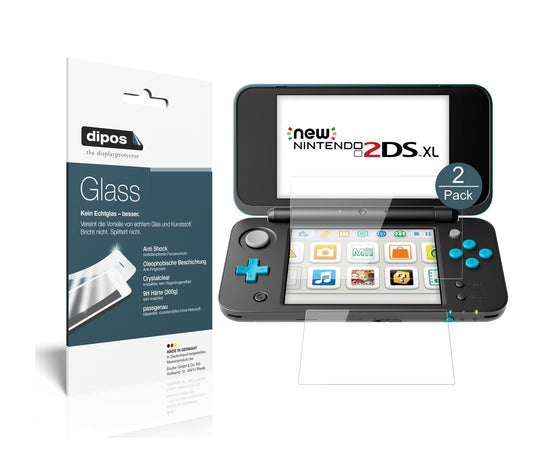 4x 9H Schutzfolie für Nintendo 2DS XL Panzerfolie (2x oberes Display + 2x unteres Display)