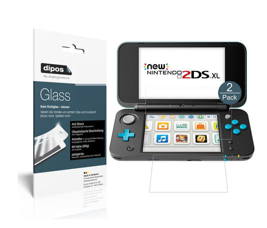 4x 9H Schutzfolie matt für Nintendo 2DS XL Panzerfolie (2x oberes Display + 2x unteres Display)