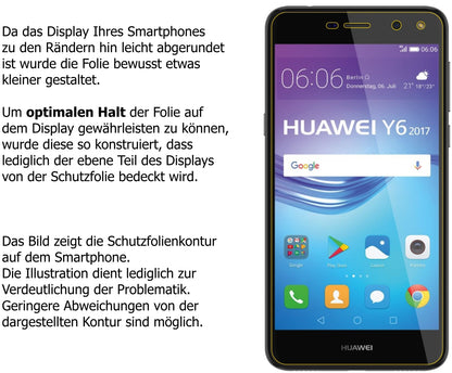 Dünne und klare Folie passend zugeschnitten für Huawei Y6 (2017)