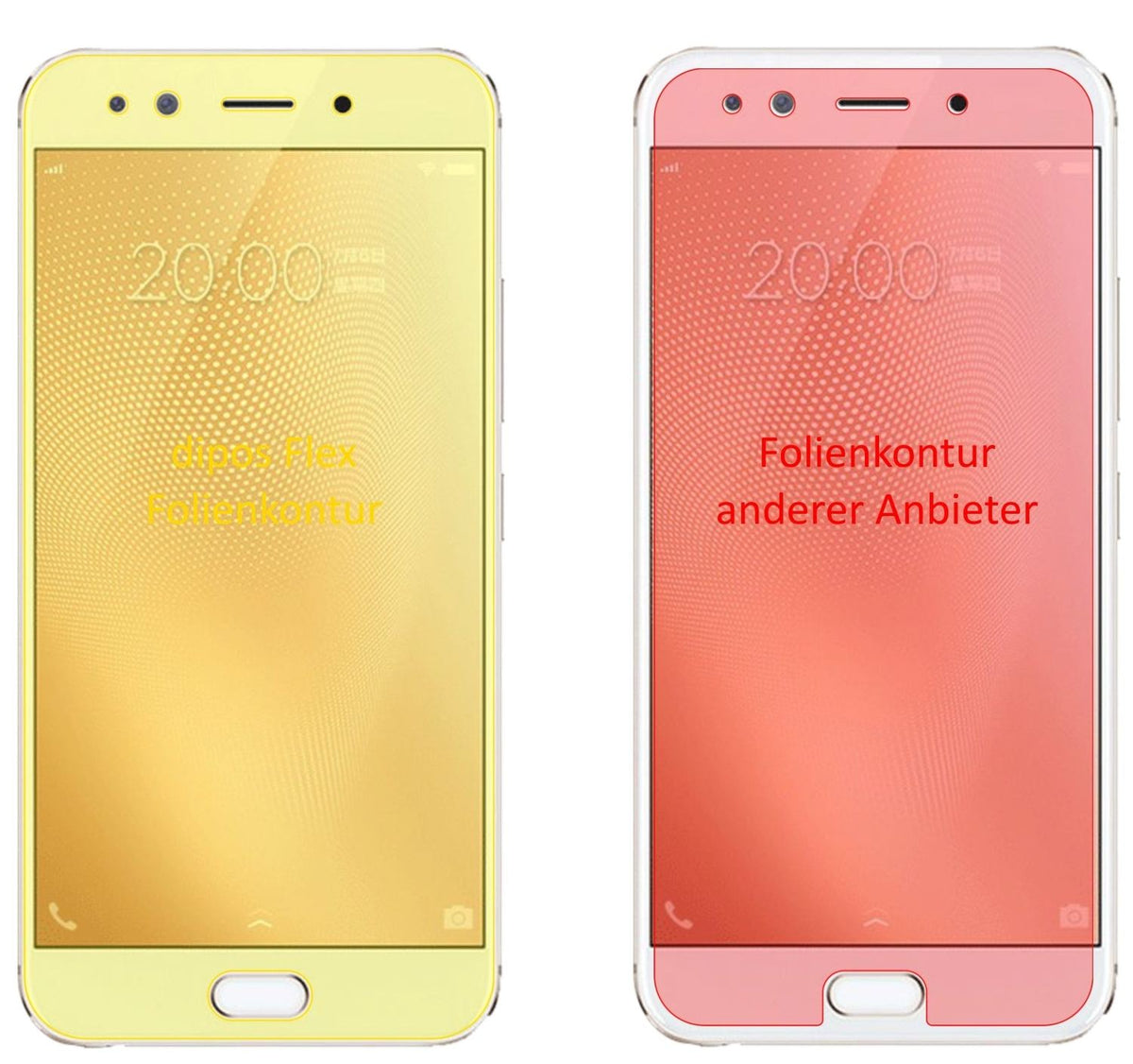 3x 3D Full Cover Schutzfolie für Vivo X9s Plus