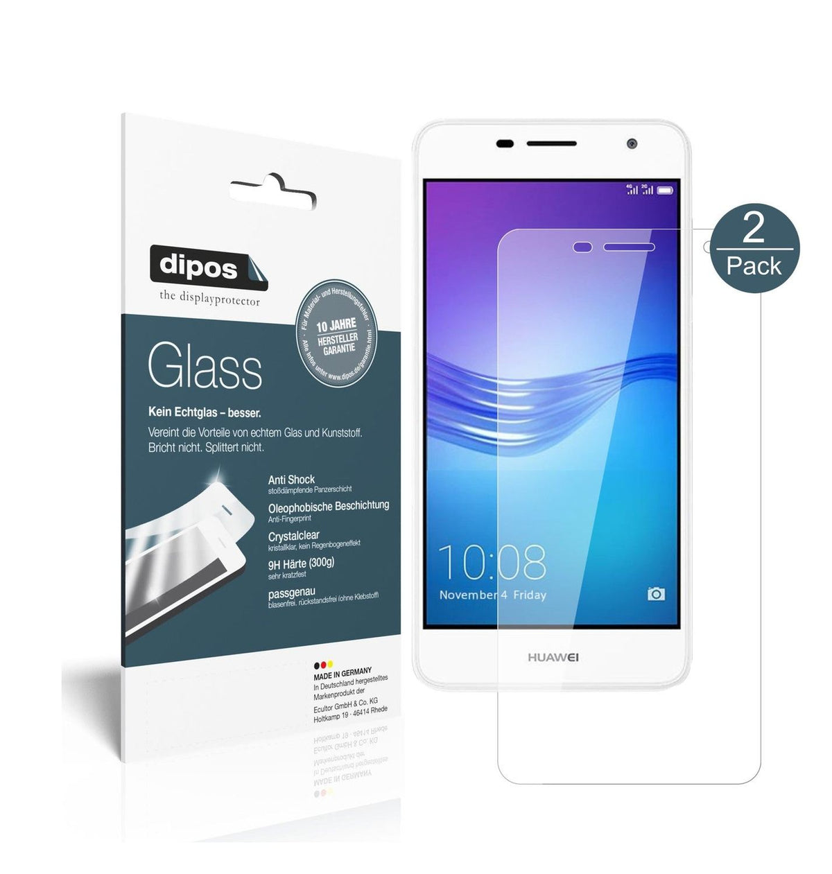 2x 9H Schutzfolie für Huawei Enjoy 7 Plus Panzerfolie