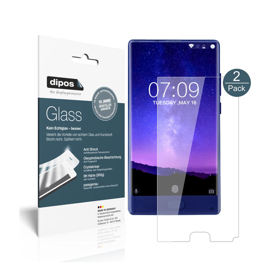 Klare Displayschutzfolie von dipos passend für Doogee Mix (5,5 Zoll), 9H kratzfest und blasenfrei montiert