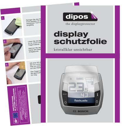 3x Schutzfolie klar für Bosch Intuvia Active Line Display-Schutzfolie